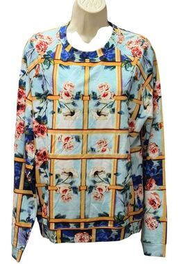 Mary Katrantzou Resort Wear Pullover Sweatshirt Folli Rose NWT Size Medium